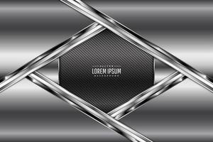 Luxury of gray metallic background polygonal shape dark space with line texture. vector