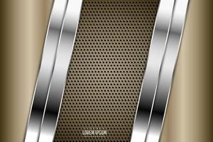 Luxury of gold metallic background dark space with perforated texture. vector