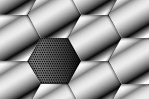 Metal background with polygon shape. vector