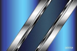 tecnología de espacio oscuro de fondo azul metálico con textura de línea. vector