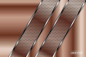 Metallic background with copper perforated texture. vector