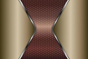 Metallic of gold and silver with polygon texture. vector