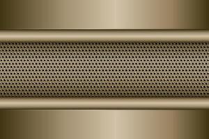 Gold metallic with perforated texture. vector