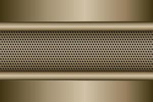 Gold metallic with perforated texture. vector