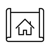 House Blueprint Icon vector