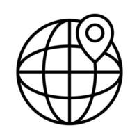 icono de ubicación global vector