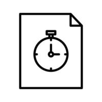 icono de cronómetro de documento vector