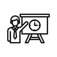 icono de presentación de gestión del tiempo vector