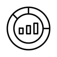 icono de gráfico circular vector