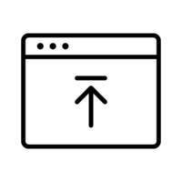 Browser Upload Icon vector