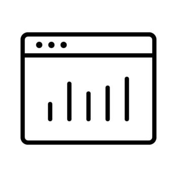 Browser Graph Icon vector