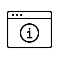 Browser Info icon vector