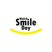 World Smile Day Celebration Vector Template Design Illustration