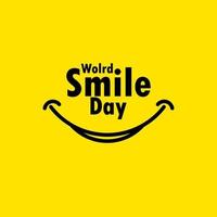 Ilustración de diseño de plantilla de vector de celebración de día mundial de la sonrisa