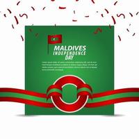 Ilustración de diseño de plantilla de vector de celebración del día de la independencia de Maldivas