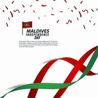 Ilustración de diseño de plantilla de vector de celebración del día de la independencia de Maldivas