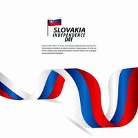 Slovakia Independence Day Celebration Vector Template Design Illustration