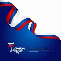 Slovakia Independence Day Celebration Vector Template Design Illustration