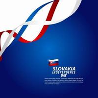 Slovakia Independence Day Celebration Vector Template Design Illustration