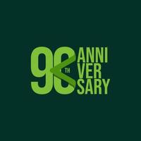 Ilustración de diseño de plantilla de vector de celebración de 90 aniversario