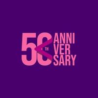 Ilustración de diseño de plantilla de vector de celebración de 50 aniversario