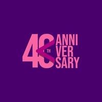 40 Th Anniversary Celebration Vector Template Design Illustration