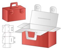 diseño de plantilla troquelada de embalaje de caja. Maqueta 3d vector