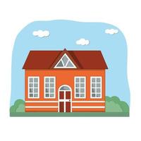 Flat Cottage House vector