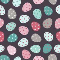 Decorated Easter eggs seamless pattern. Easter eggs background. Design for textiles, packaging, wrappers, greeting cards, paper, printing. Vector illustration