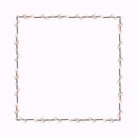 square frame made of willow twigs.Easter wreath made of willow stalks.Vector flat illustration isolated on a white background. vector