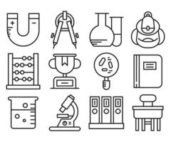 Education and School Line Icons set vector