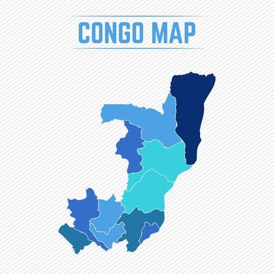 Republic of the Congo Detailed Map With Regions