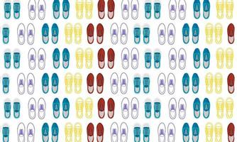 Abstract Shoes Pattern Flat Design vector