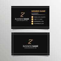 Simple Black Business Card Template vector