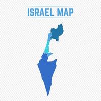 Israel Detailed Map With Regions vector