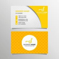 Stylish Yellow Business Card Template vector