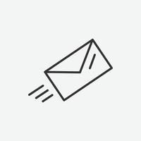 mail vector icon. message, sms, email flat style outline symbol