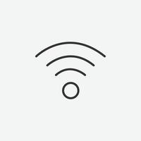 vector aislado del icono de wifi. Signo de internet inalámbrico sobre fondo gris.