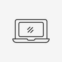 laptop icon. computer symbol. electronic device isolated sign. vector