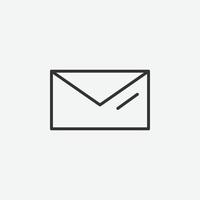 mail vector icon. message, sms, email flat style outline symbol