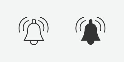 Alarm vector icon. Bell isolated symbol.