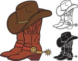 Cowboy boots and hat