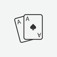 Playing Cards Icons. Vector Illustration of game, poker symbo