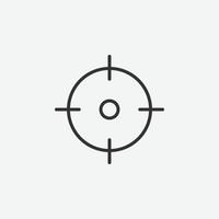 target line icon. outline vector focus illustration.