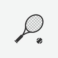 Ilustración vectorial de tenis con icono de pelota. vector