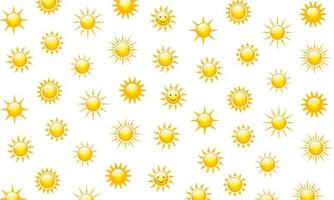 Abstract Sun Seamless Pattern Flat Design vector