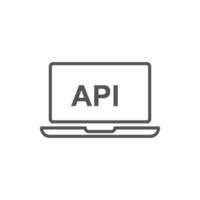 API vector isolated flat icon
