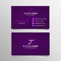 Professional Purple Business Card Template With Dots and Light Rays vector