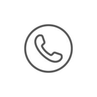 icono de teléfono estilo plano aislado sobre fondo blanco