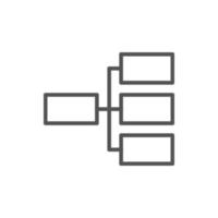 hierarchical structure icon vector